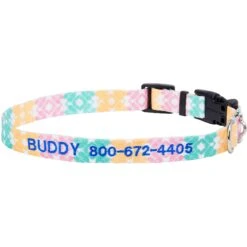 Frisco Pastel Tie Dye Polyester Personalized Dog Collar