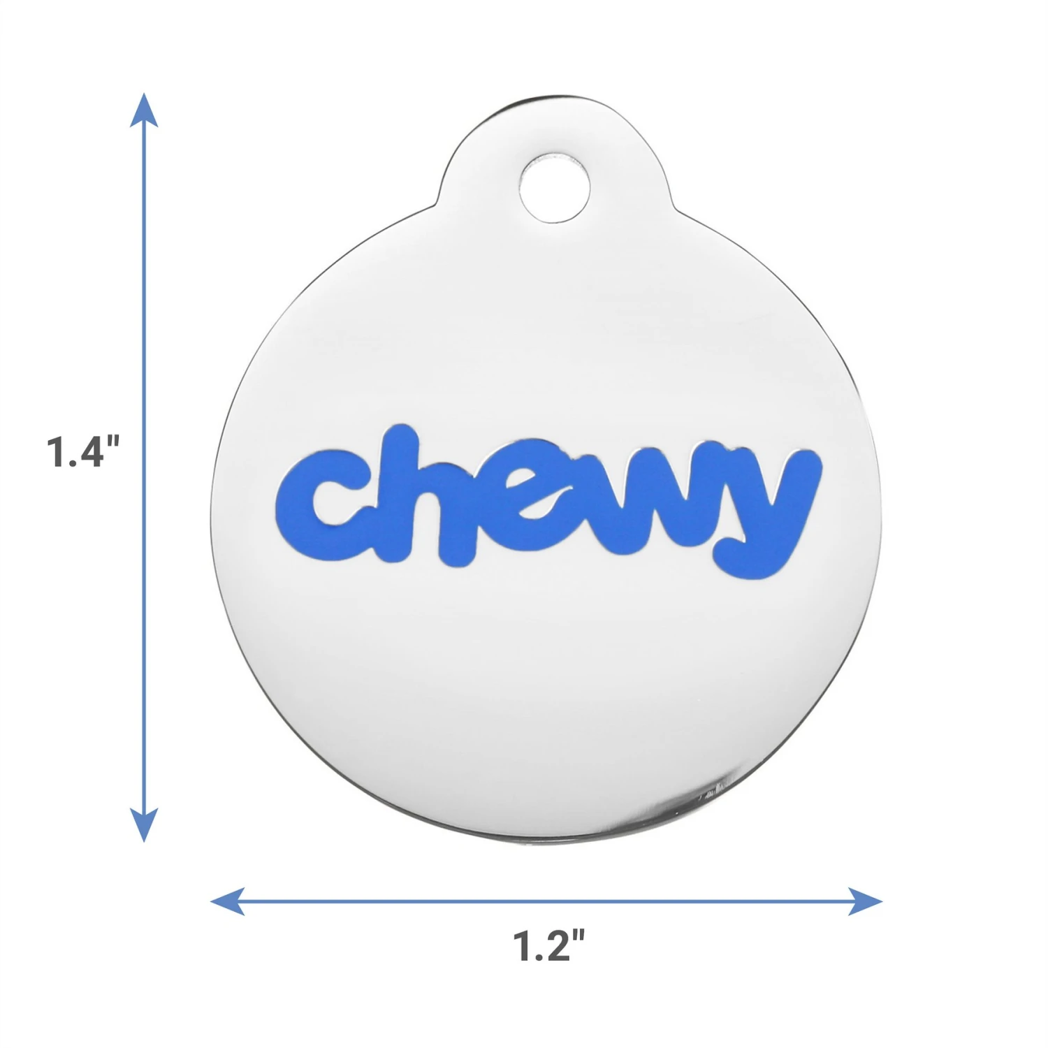 Frisco Chewy Stainless Steel Personalized Dog & Cat ID Tag With Enamel Infill, Round 4 Frisco Chewy Stainless Steel Personalized Dog & Cat ID Tag With Enamel Infill, Round - Image 2