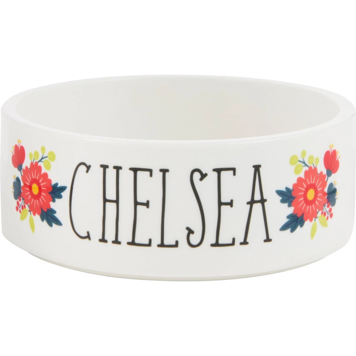 Frisco Flower Ceramic Personalized Dog Bowl 3 Frisco Flower Ceramic Personalized Dog Bowl