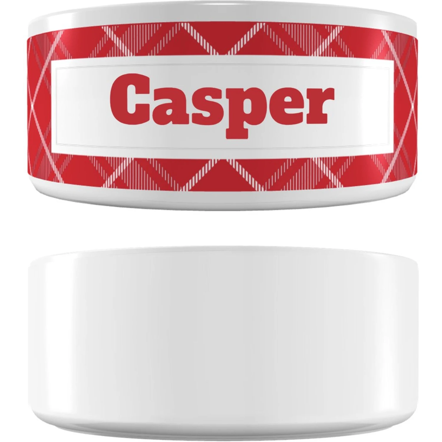 Frisco Personalized Plaid Ceramic Dog Bowl 3 Frisco Personalized Plaid Ceramic Dog Bowl