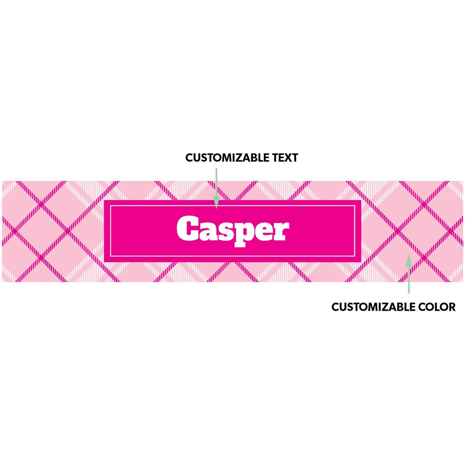 Frisco Personalized Plaid Ceramic Dog Bowl 4 Frisco Personalized Plaid Ceramic Dog Bowl - Image 2