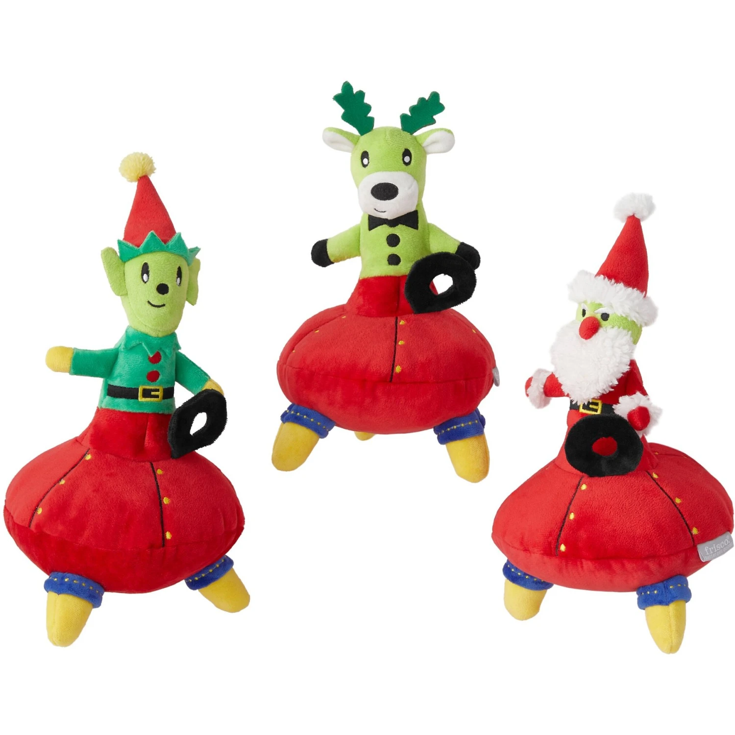 Frisco Holiday Alien Santa & Friends UFO's Plush Squeaky Dog Toy, 3 Count 3 Frisco Holiday Alien Santa & Friends UFO's Plush Squeaky Dog Toy, 3 Count