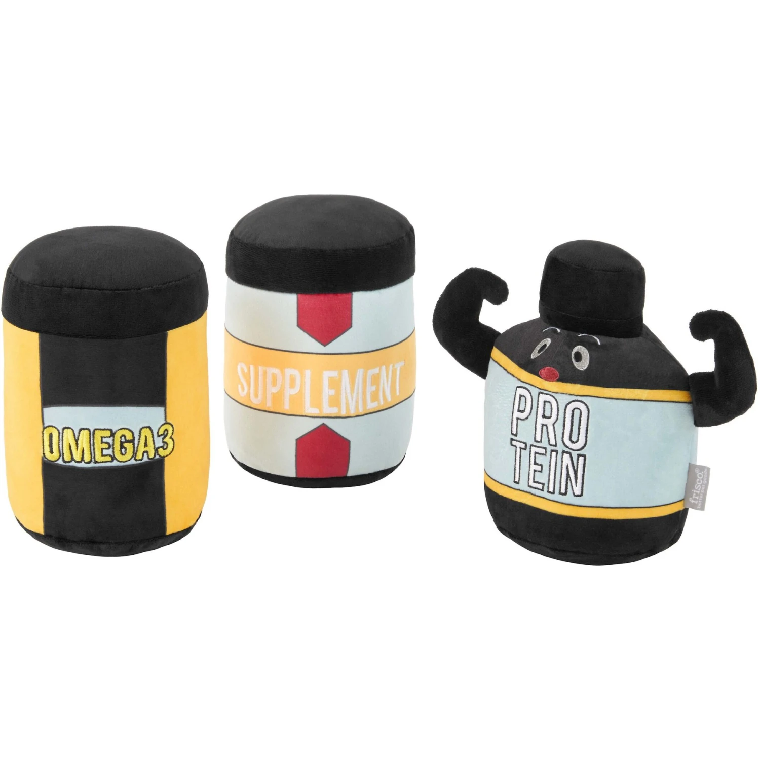 Frisco New Year, New Me Protein Powder Plush Squeaky Dog Toy 3 Frisco New Year, New Me Protein Powder Plush Squeaky Dog Toy