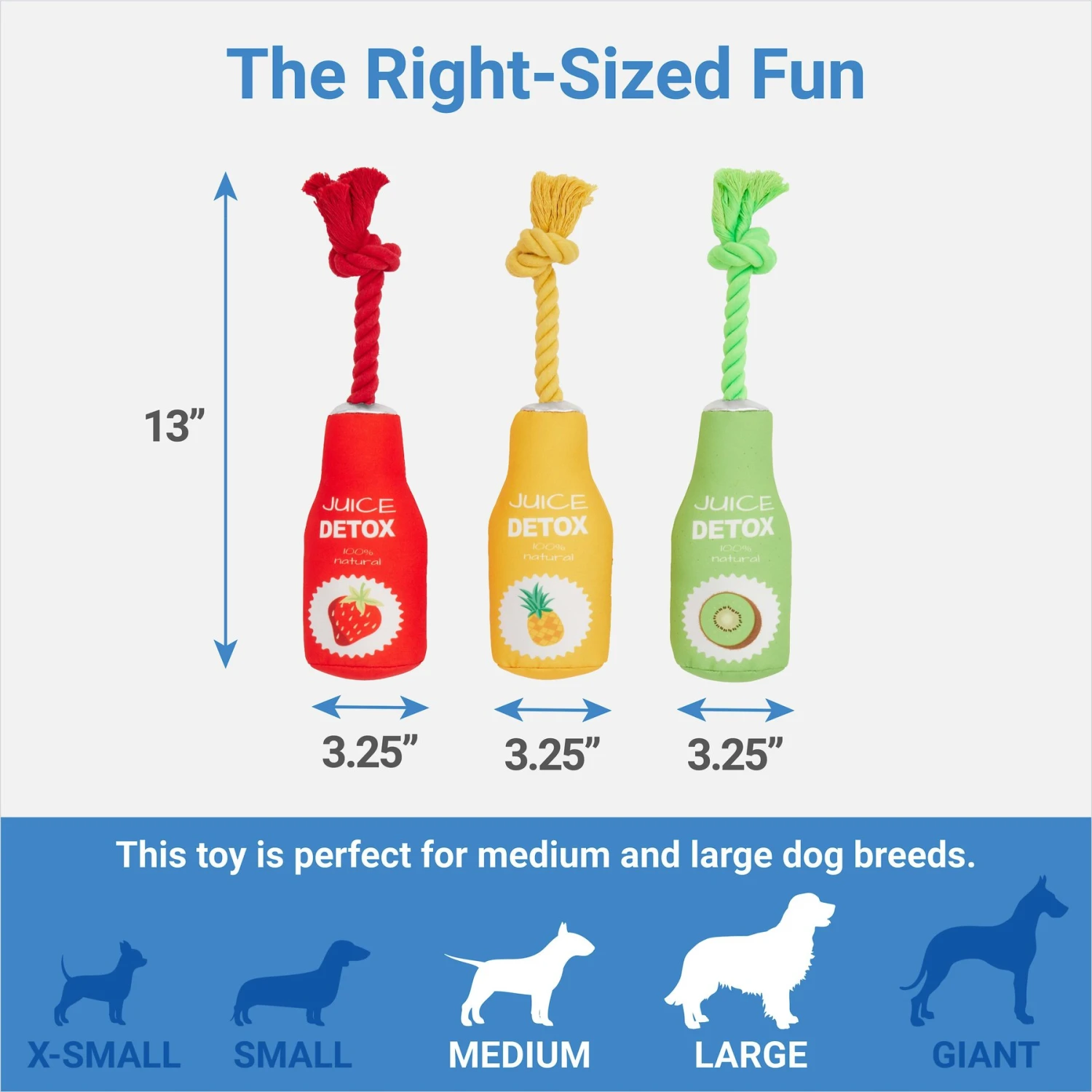 Frisco New Year, New Me Juice Cleanse Plush Squeaky Dog Toy 4 Frisco New Year, New Me Juice Cleanse Plush Squeaky Dog Toy - Image 2