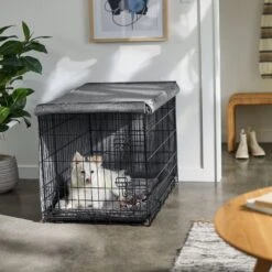 Frisco Faux Linen Dog Crate Cover 13 Frisco Faux Linen Dog Crate Cover -Chewy 289630 PT5. AC SS1800 V1644249178