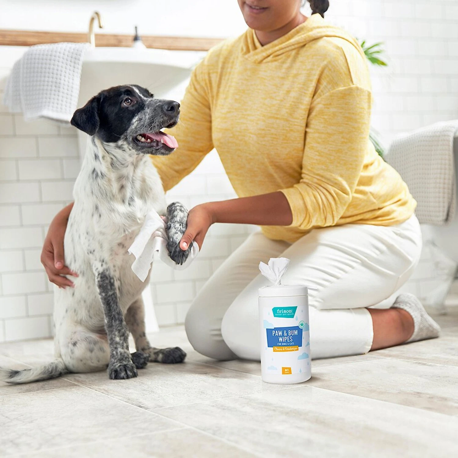 Frisco Deodorizing Paw & Bum Waterless Grooming Wipes For Dogs & Cats 7 Frisco Deodorizing Paw & Bum Waterless Grooming Wipes For Dogs & Cats - Image 5