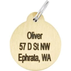 Frisco Brass Personalized Dog & Cat ID Tag, Round 9 Frisco Brass Personalized Dog & Cat ID Tag, Round -Chewy 296194 PT4. AC SS1800 V1628186570