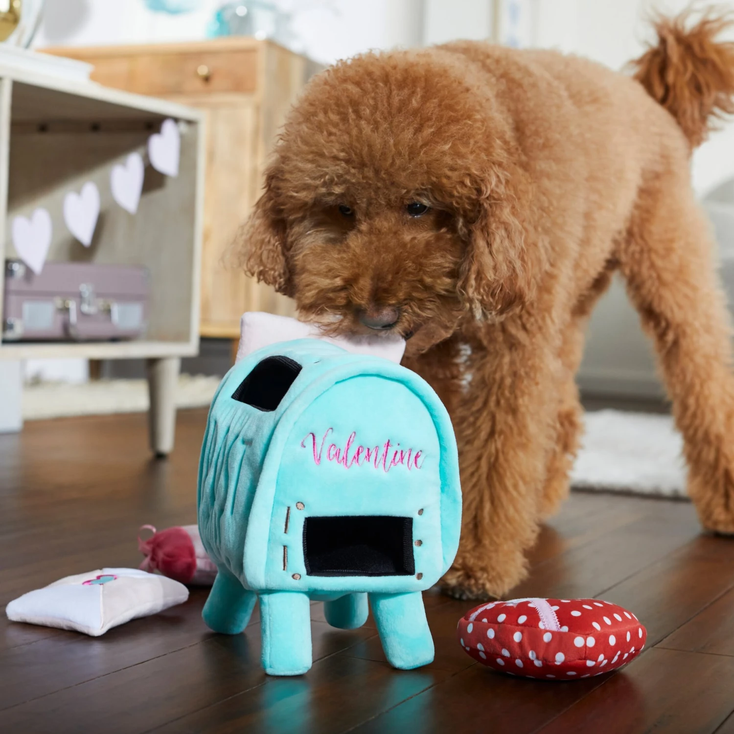 Frisco Valentine Love Letters Hide & Seek Puzzle Plush Squeaky Dog Toy 6 Frisco Valentine Love Letters Hide & Seek Puzzle Plush Squeaky Dog Toy - Image 4