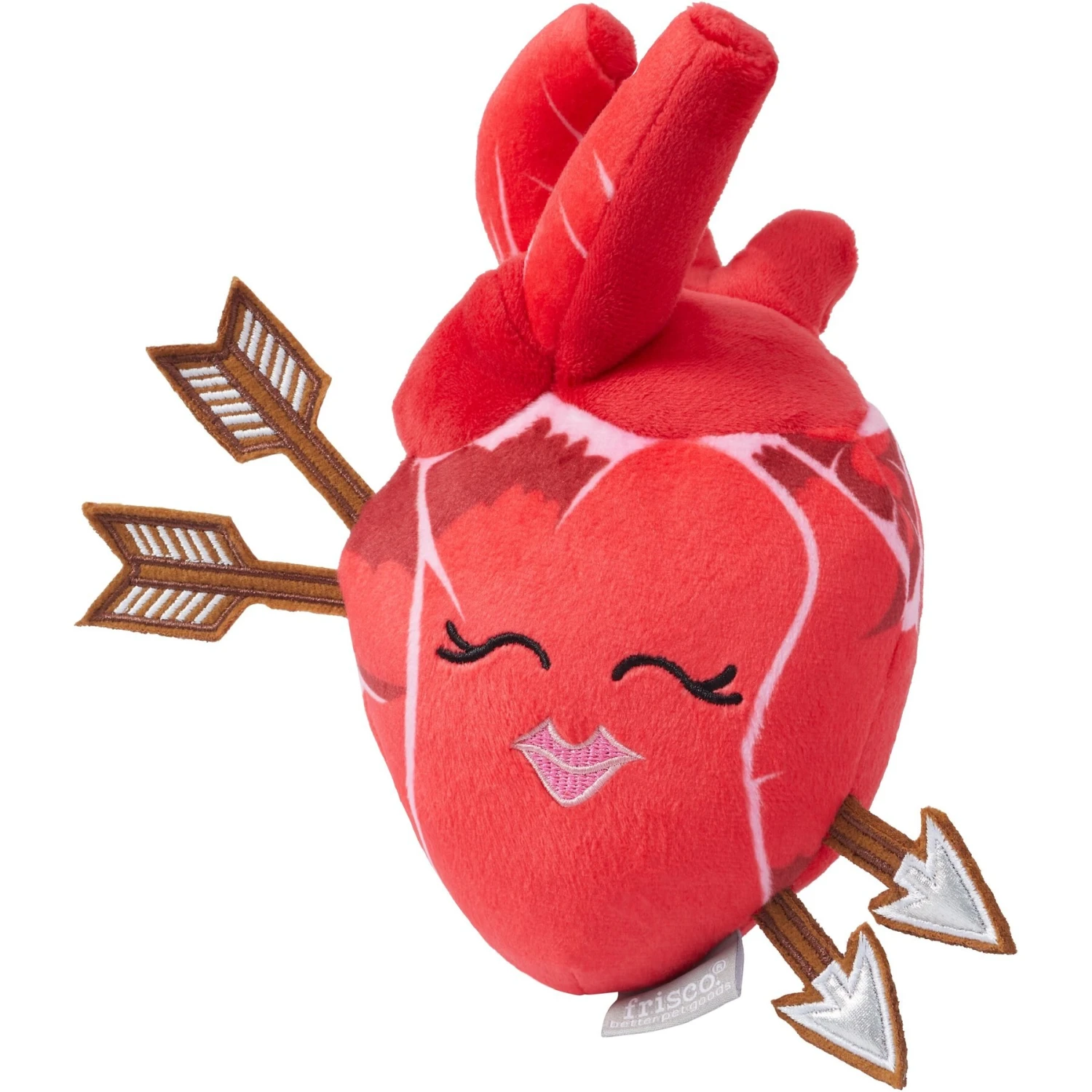 Frisco Valentine Anatomical Heart Plush Squeaky Dog Toy 3 Frisco Valentine Anatomical Heart Plush Squeaky Dog Toy