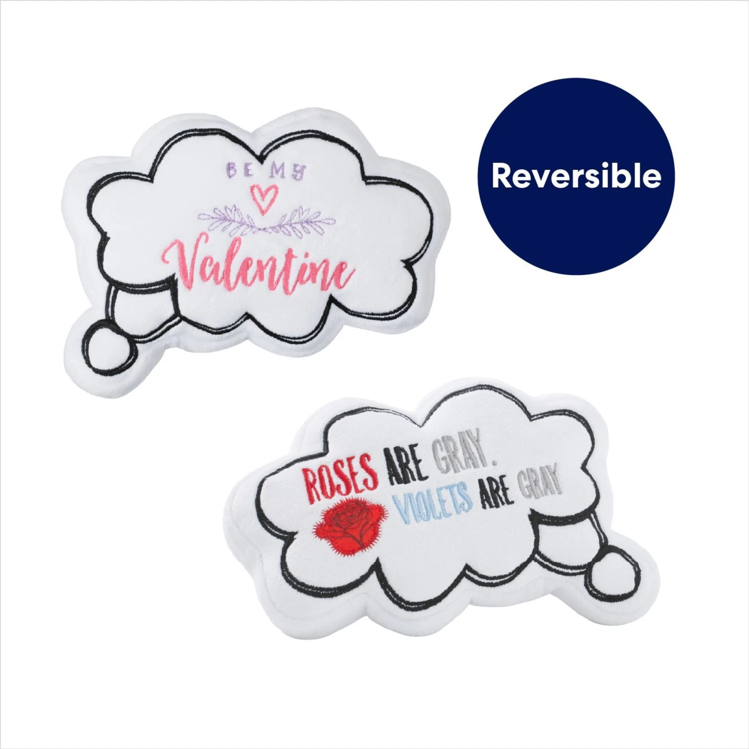 Frisco Valentine Be My Valentine Thought Bubble Reversible Plush Squeaky Dog Toy 5 Frisco Valentine Be My Valentine Thought Bubble Reversible Plush Squeaky Dog Toy - Image 3