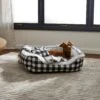 Frisco Buffalo Check Cuddler Pet Bed & Gift Set, Black & White 2 Frisco Buffalo Check Cuddler Pet Bed & Gift Set, Black & White -Chewy 299397 MAIN. AC SS1800 V1639093641