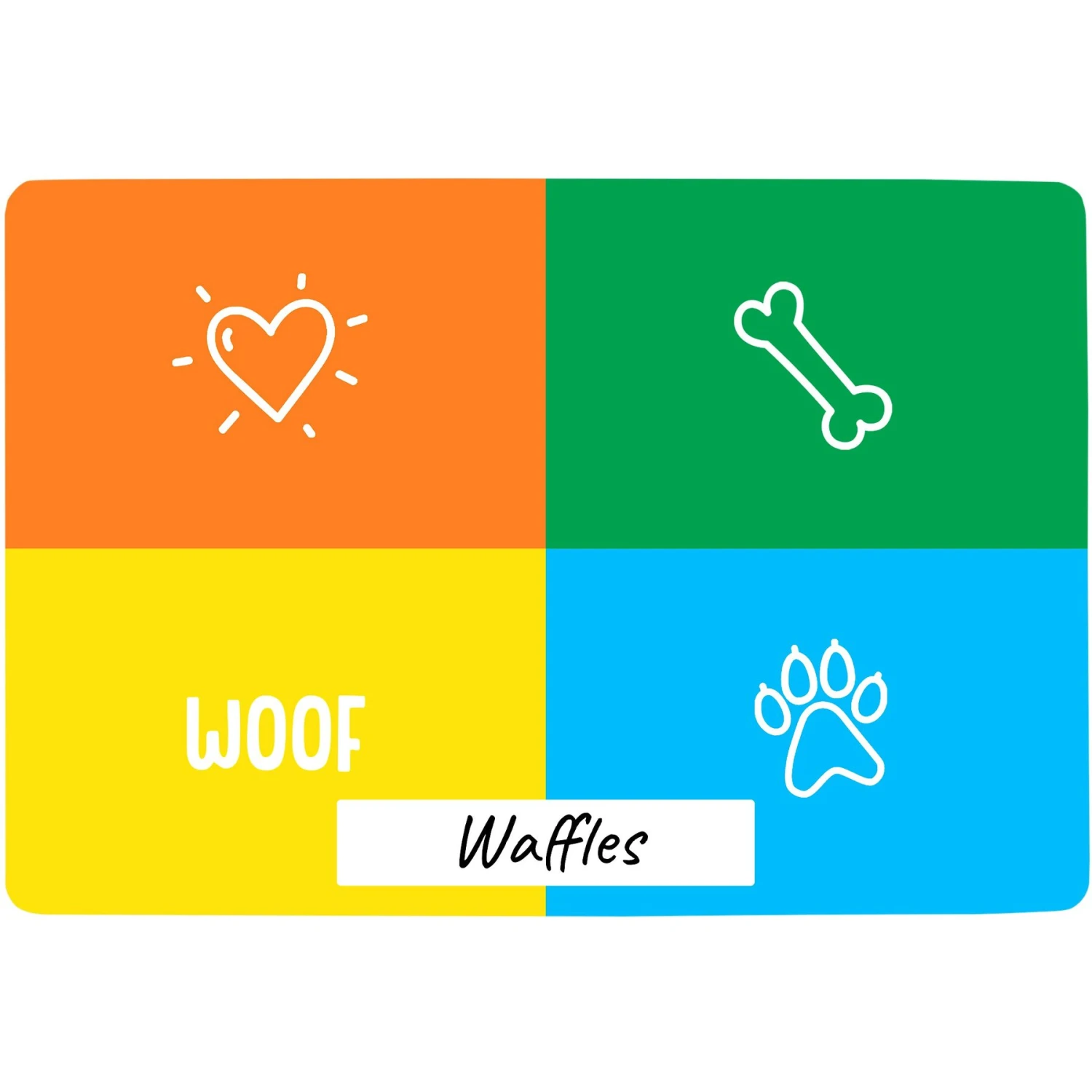 Frisco Woof Personalized Dog & Cat Placemat 3 Frisco Woof Personalized Dog & Cat Placemat