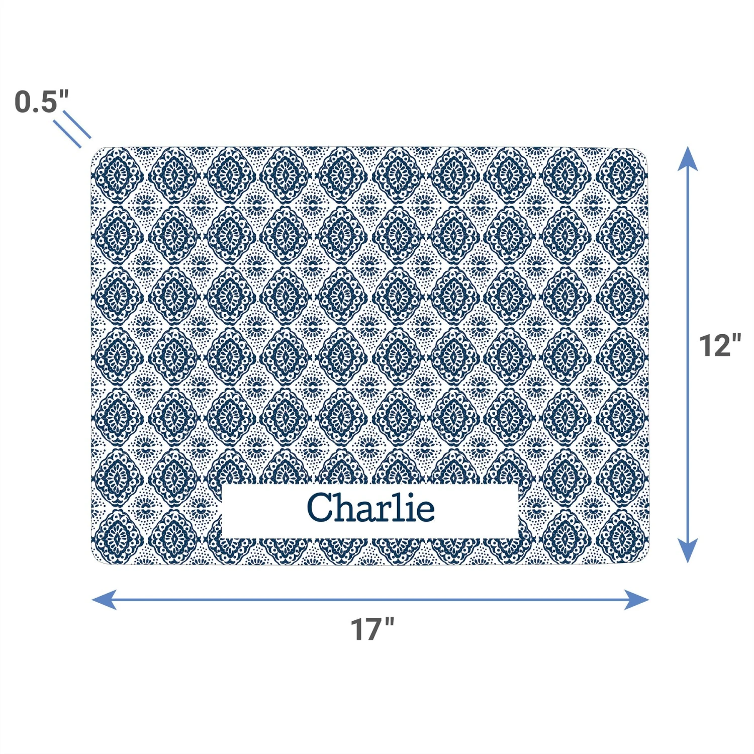 Frisco Boho Damask Personalized Dog & Cat Placemat 6 Frisco Boho Damask Personalized Dog & Cat Placemat - Image 4