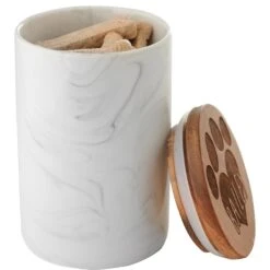 Frisco Ceramic Marble Print Personalized Treat Jar With Wood Lid, 3.75 Cups 12 Frisco Ceramic Marble Print Personalized Treat Jar With Wood Lid, 3.75 Cups -Chewy 301181 PT4. AC SS1800 V1630332582
