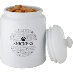 Frisco Ceramic Paw Personalized Treat Jar, 13 Cup, 104oz 11 Frisco Ceramic Paw Personalized Treat Jar, 13 Cup, 104oz -Chewy 301183 PT3. AC SS1800 V1630552006