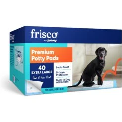 Frisco Fold & Carry Single Door Collapsible Wire Dog Crate & Frisco Premium Extra Large Printed Dog Training & Potty Pads -Chewy 303438 PT5. AC SS1800 V1681229070
