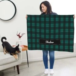 Frisco Personalized Plaid Sherpa Cat & Dog Blanket, 30" X 40" -Chewy 303832 PT5. AC SS1800 V1637610178