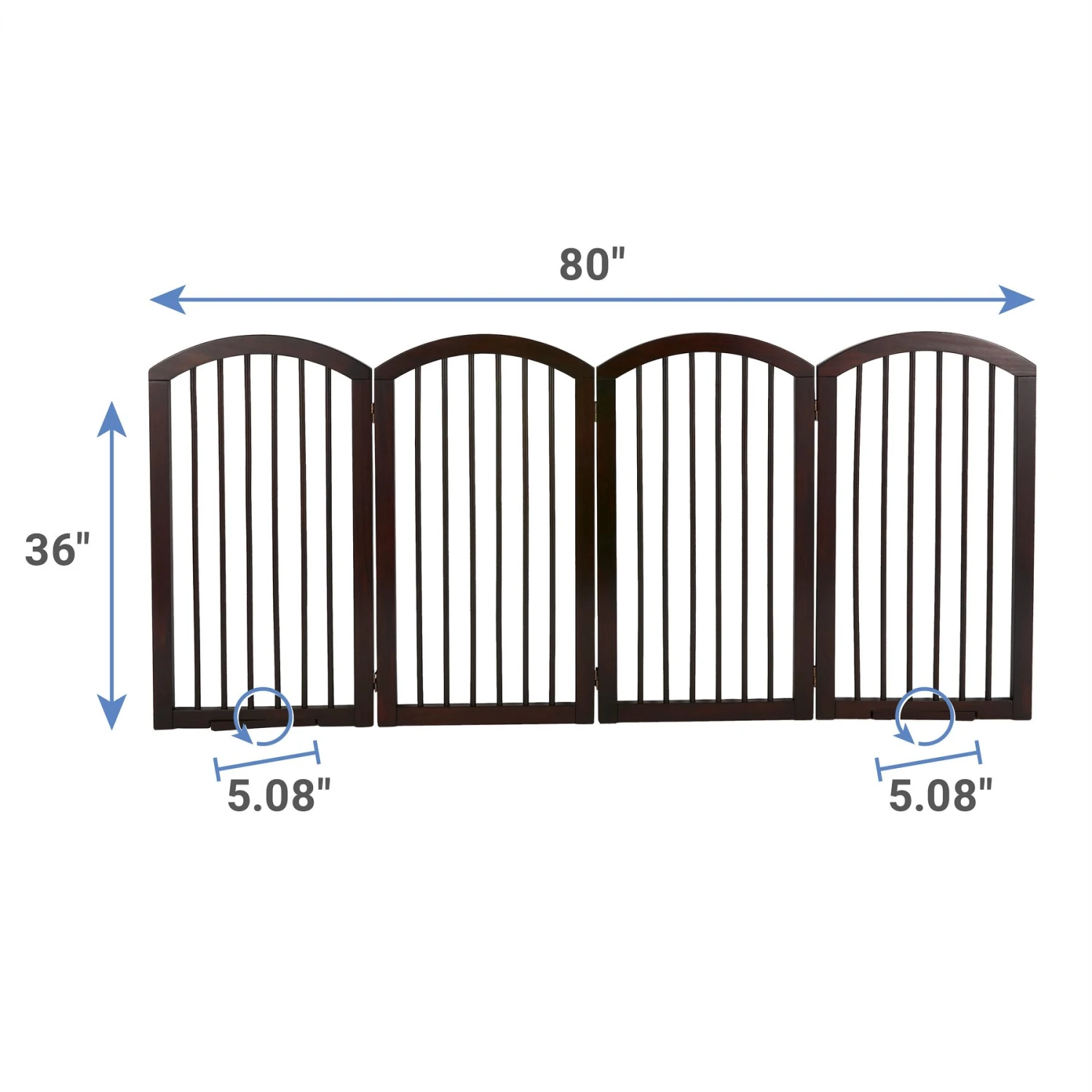 Frisco Arch 4-Panel Solid Wood Dog Gate 4 Frisco Arch 4-Panel Solid Wood Dog Gate - Image 2