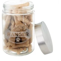 Frisco "Doggie Treats" Glass Personalized Treat Jar With Lid, 5 Cup, 40oz 10 Frisco "Doggie Treats" Glass Personalized Treat Jar With Lid, 5 Cup, 40oz -Chewy 309520 PT3. AC SS1800 V1645206087