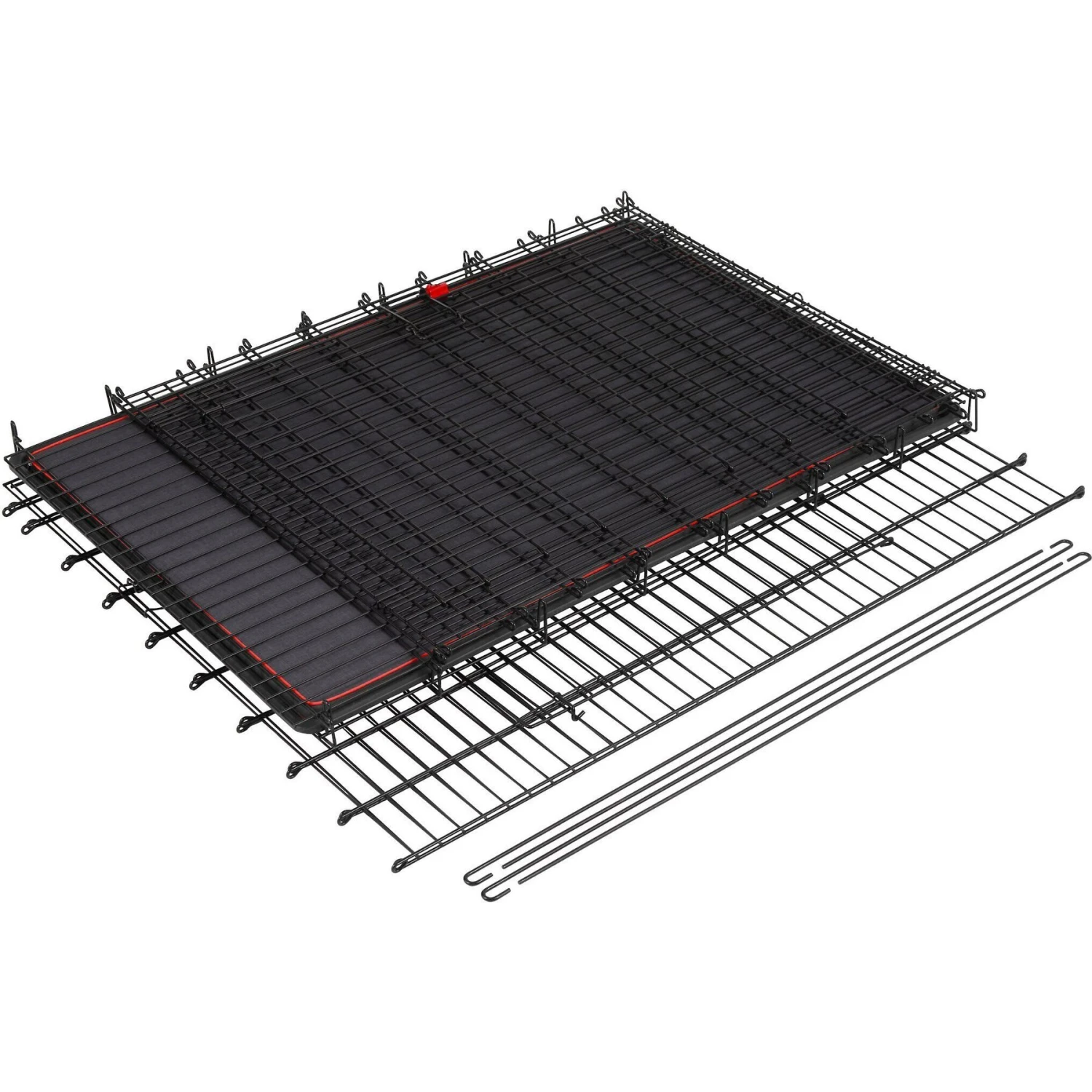 Frisco XX-Large Heavy Duty Enhanced Lock Double Door Wire Dog Crate, Fold & Carry Wire Dog Crate & Mat Kit, 54" 8 Frisco XX-Large Heavy Duty Enhanced Lock Double Door Wire Dog Crate, Fold & Carry Wire Dog Crate & Mat Kit, 54" - Image 6