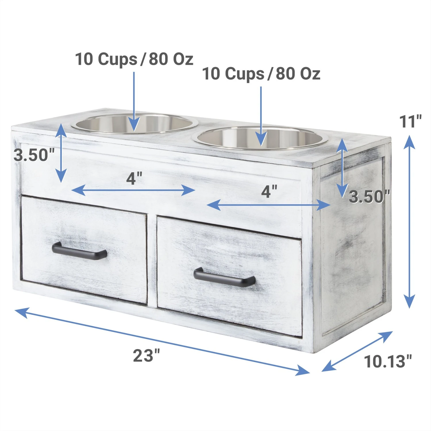Frisco Premium Wood Elevated Large Breed Dog Bowl With Storage Station, 10 Cup 4 Frisco Premium Wood Elevated Large Breed Dog Bowl With Storage Station, 10 Cup - Image 2