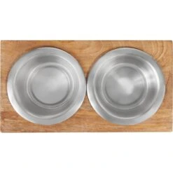 Frisco Premium Stainless Steel Double Diner Dog & Cat Bowl, Black -Chewy 331532 PT4. AC SS1800 V1657656874