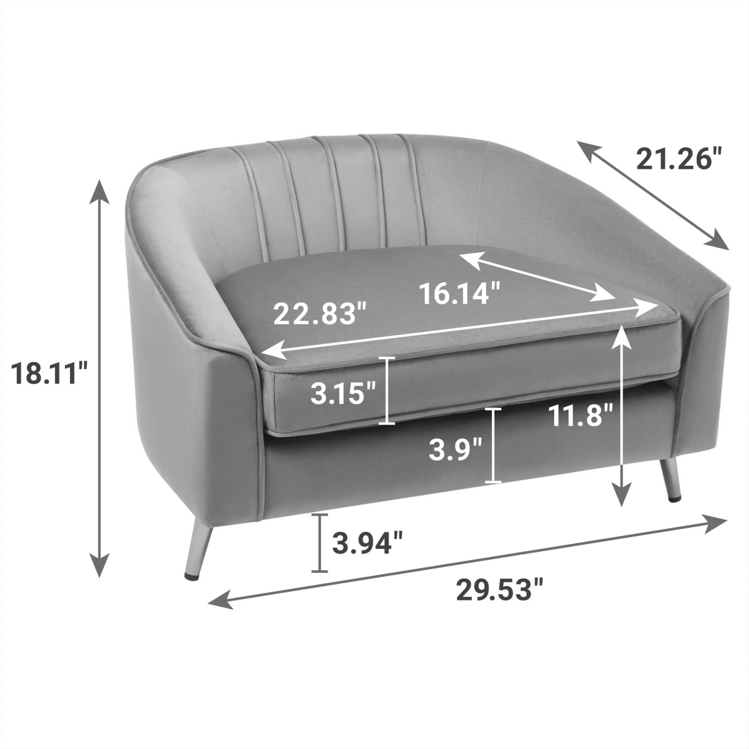 Frisco Elevated Curved Dog & Cat Sofa Bed With Removable Cover 4 Frisco Elevated Curved Dog & Cat Sofa Bed With Removable Cover - Image 2