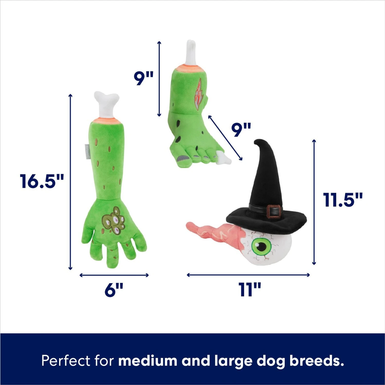 Frisco Halloween Body Parts Plush Squeaky Dog Toy 4 Frisco Halloween Body Parts Plush Squeaky Dog Toy - Image 2