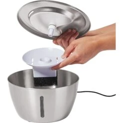 Frisco Stainless Steel Heart Dog & Cat Fountain 12 Frisco Stainless Steel Heart Dog & Cat Fountain -Chewy 355816 PT3. AC SS1800 V1665174172