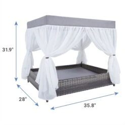 Frisco Outdoor Wicker Canopy Dog Bed -Chewy 356071 PT1. AC SS1800 V1657657125