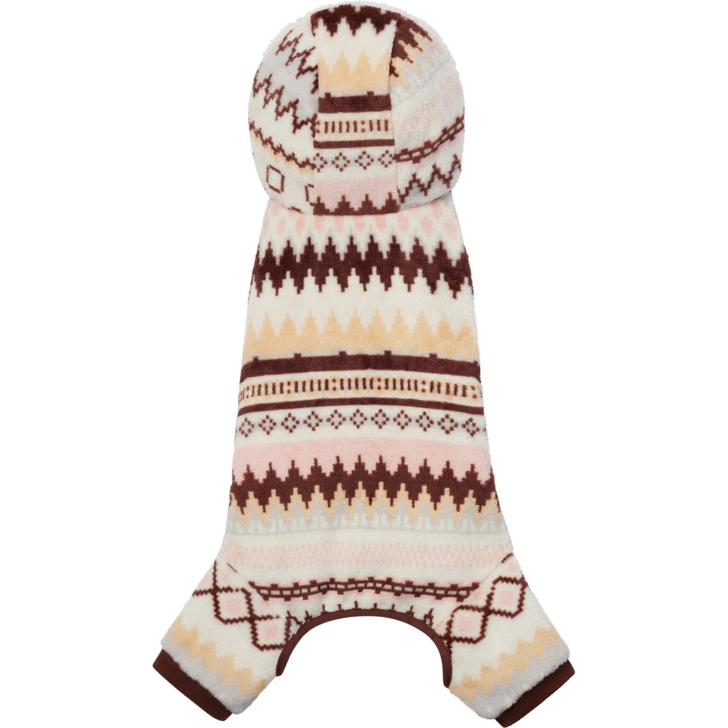 Frisco Fairisle Cozy Plush Fleece Dog & Cat PJs, Cream 6 Frisco Fairisle Cozy Plush Fleece Dog & Cat PJs, Cream - Image 4