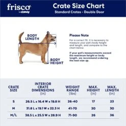 Frisco Double Door Wood & Metal Furniture Style Dog Crate -Chewy 787222 PT2. AC SS1800 V1683205532