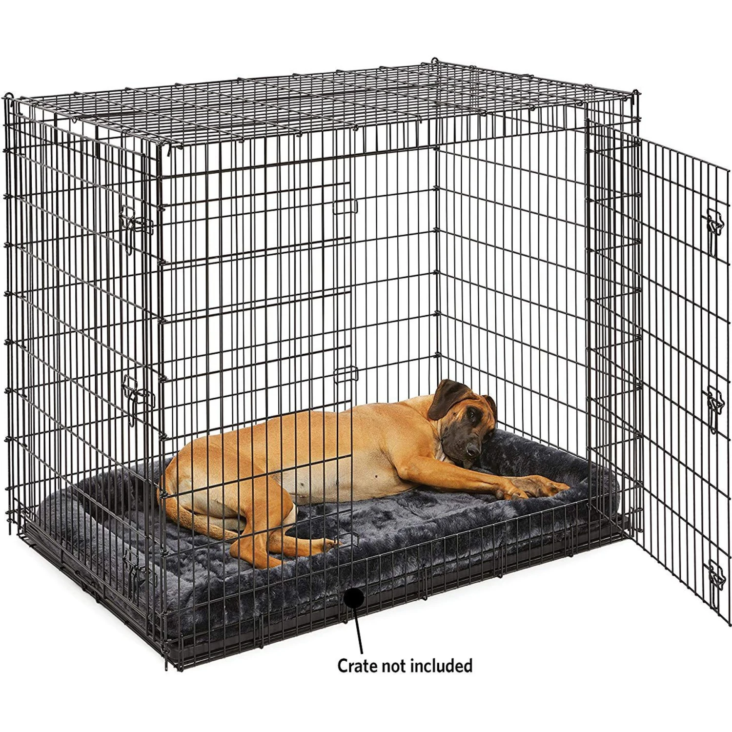 Frisco Heavy Duty Single Door Wire Dog Crate & MidWest Quiet Time Fleece Dog Crate Mat 11 Frisco Heavy Duty Single Door Wire Dog Crate & MidWest Quiet Time Fleece Dog Crate Mat - Image 9