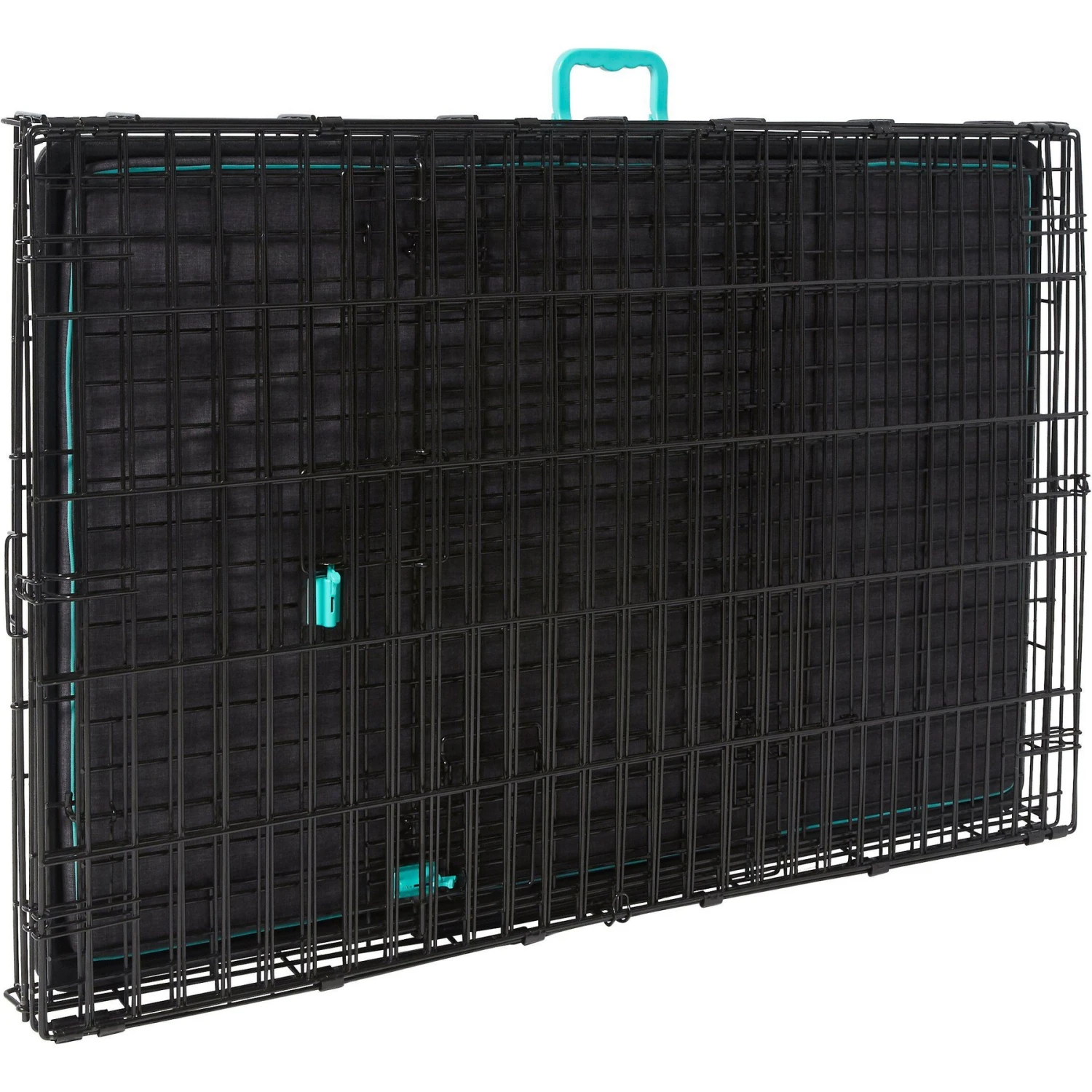 Frisco Heavy Duty Enhanced Lock Double Door Fold & Carry Wire Dog Crate & Mat Kit & MidWest Quiet Time Fleece Dog Crate Mat 6 Frisco Heavy Duty Enhanced Lock Double Door Fold & Carry Wire Dog Crate & Mat Kit & MidWest Quiet Time Fleece Dog Crate Mat - Image 4