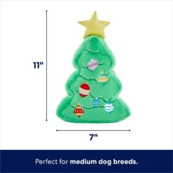 Frisco Holiday Santa's Helpers Plush Squeaky Dog Toy, 3 Count & Frisco Holiday Tree Thin Plush Squeaky Dog Toy -Chewy 986222 PT6. AC SS1800 V1698257735